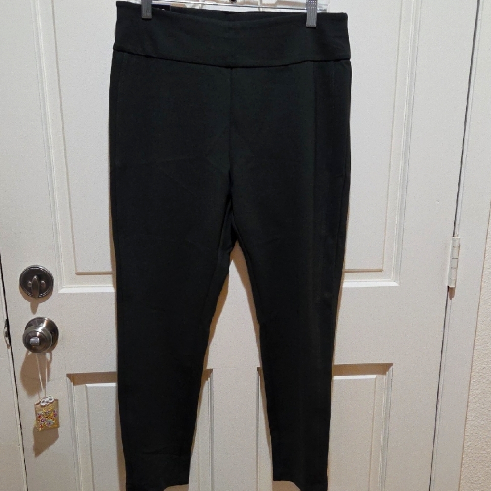 Express Olive Green High-Waisted Ponte Pant
